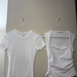 Abercrombie Basic white Short Sleeve Tee